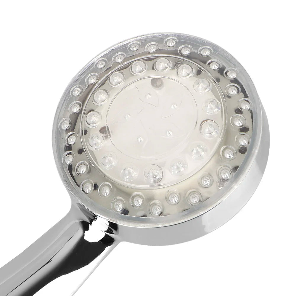 Square Fixed Showerhead Rainfall Top Spray LED Shower Head 7 Colors Gradual Changing UltraQuiet 3 colors Temperature Sensor