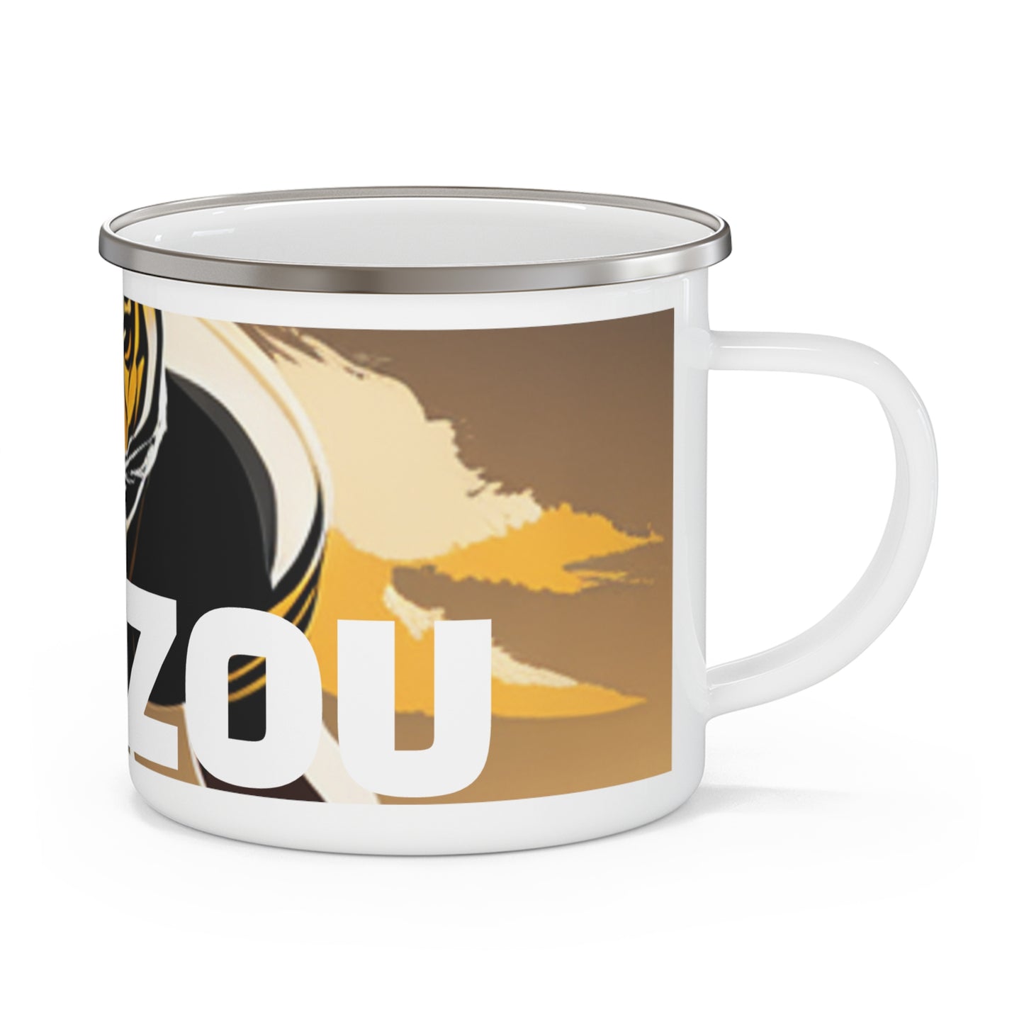 Enamel Mug MIZ-ZOU Missouri Football Celebration Coffee Cup