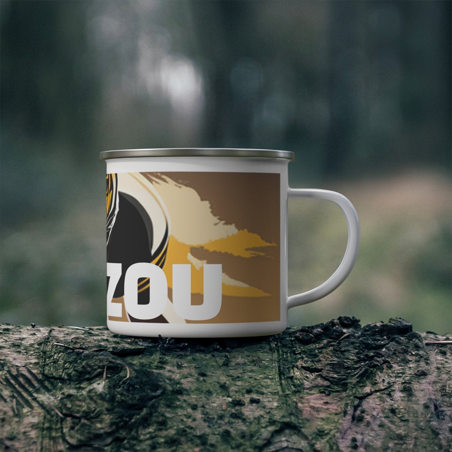 Enamel Mug MIZ-ZOU Missouri Football Celebration Coffee Cup